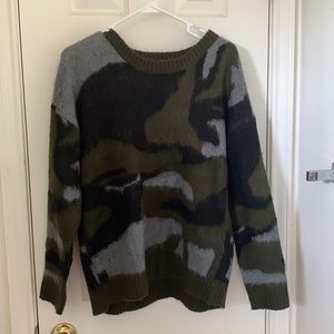 Oversized Camo Winter Sweater